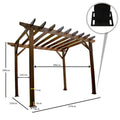 This Solid Wood Garden Pergola Shade is crafted from high-quality wood, providing a sturdy and durable structure for your outdoor space.
