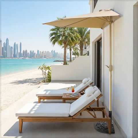 مظلة نصف جدارية خارجية بدون قاعدة (مظلة فقط)