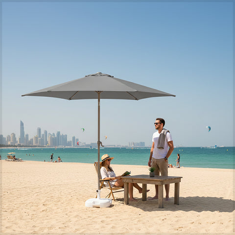 Green Color Outdoor Umbrella without Base(umbrella only)