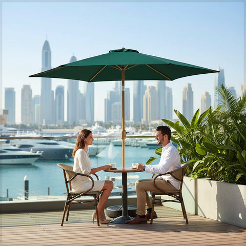 Green Color Outdoor Umbrella without Base(umbrella only)