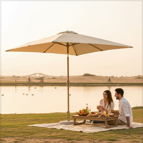 Green Color Outdoor Umbrella without Base(umbrella only)