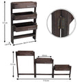 Wooden planters, planter stands