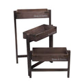 Wooden planters, planter stands