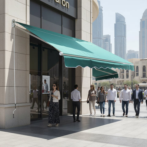 مأوى مظلة خضراء 4×2.5 متر