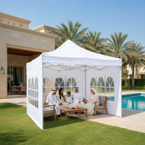 خيمة مظلة مع غطاء جداري قابل للإزالة من 3 جوانب