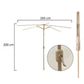 Expertly designed with 6 strong ribs, this parasol umbrella frame provides durable support and shade for all your outdoor activities.