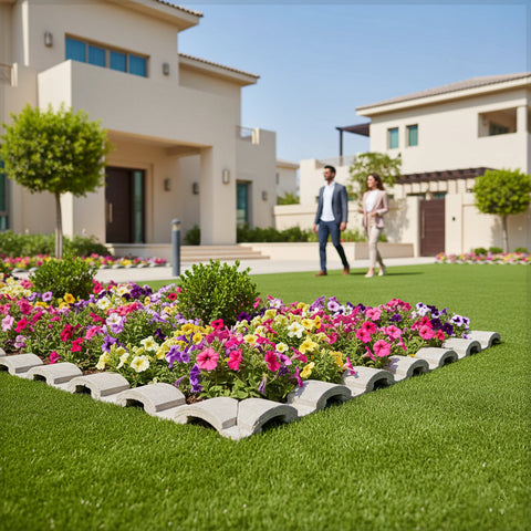 سياج حديقة حجري مزخرف (سياج فقط)