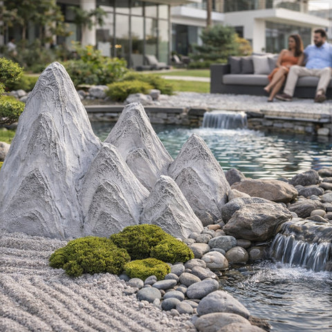 زينة جبل الثلج لتزيين المناظر الطبيعية (حجر فقط)