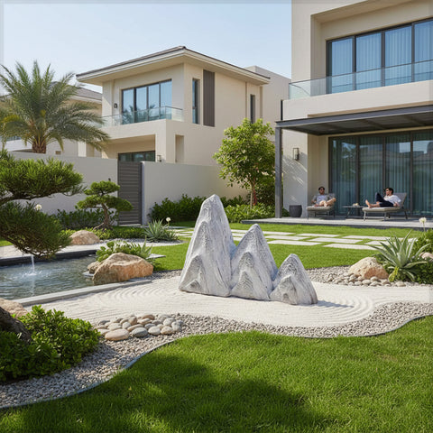 زينة جبل الثلج لتزيين المناظر الطبيعية (حجر فقط)