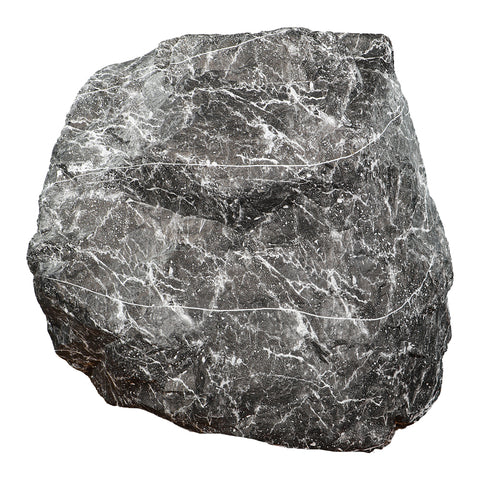 صخرة جيرية صناعية مزخرفة من الحجر الأبيض والأسود (حجر فقط)