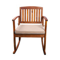 Enjoy a peaceful day in your backyard with this acacia wood Rocking Chair.