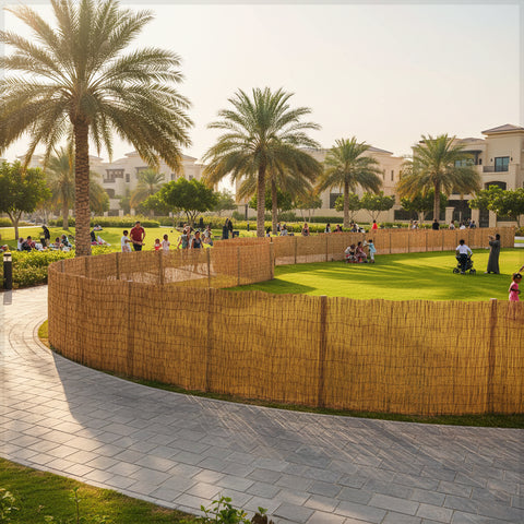 سياج حديقة الخيزران أو الستائر الدوارة