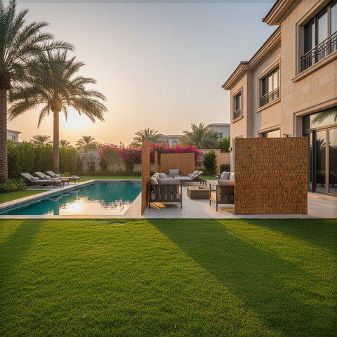 سياج حديقة الخيزران أو الستائر الدوارة