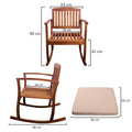 Enjoy a peaceful day in your backyard with this acacia wood Rocking Chair.