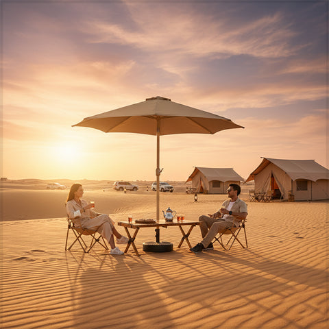 مظلة حديقة خارجية مع قاعدة (مظلة مع قاعدة فقط)