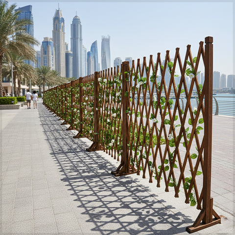 سياج شبكي خشبي قابل للتمديد (سياج فقط)