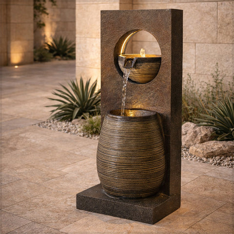 Water Fountain Pouring Bowl with Lights and Pump (only fountain)
