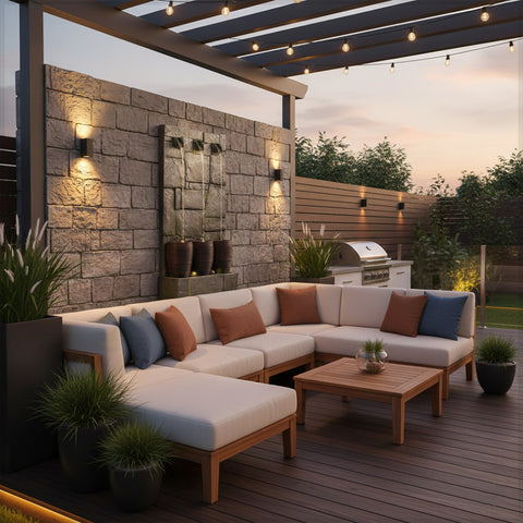 Decorative Pots Wall Fountain with Lights and Pump (only fountain)