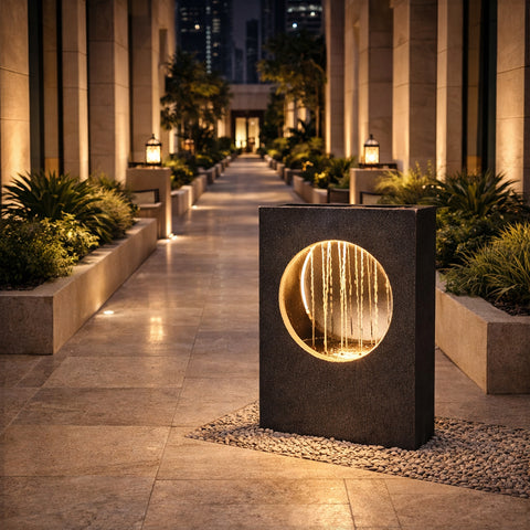 Water Fountain with Circular Water Feature with light and pump (only fountain)