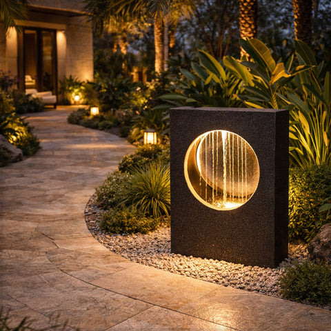 Water Fountain with Circular Water Feature with light and pump (only fountain)