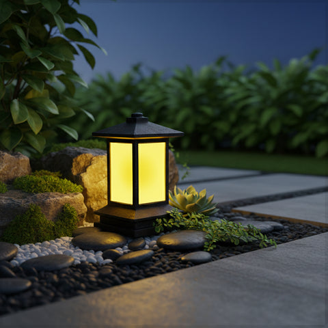 مصباح حديقة مزخرف قطعة واحدة