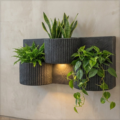 Decorative Wall Plant Boxes with Light(wall plant box only)