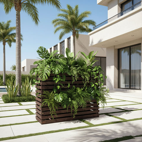 حامل نباتات خشبي خارجي