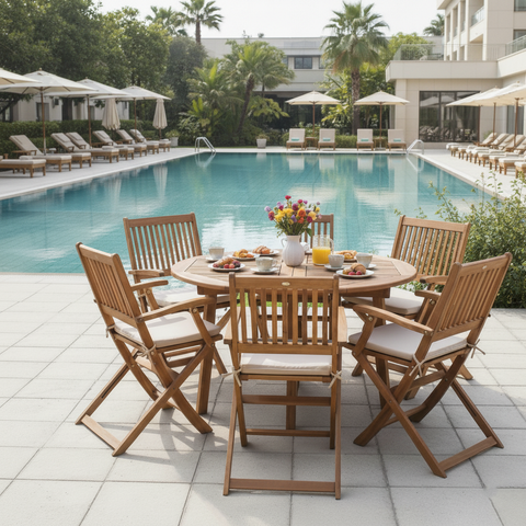 Outdoor Furniture Wooden Set(without umbrella)