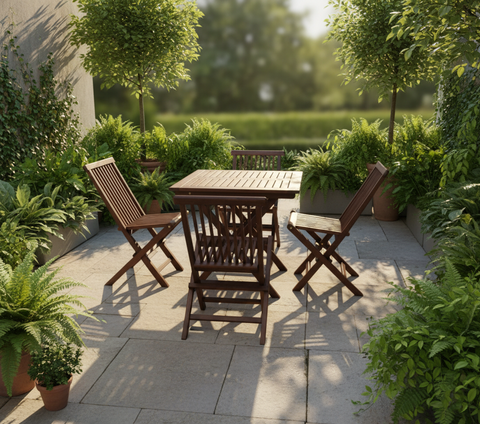 Wooden Table and Chair Set 5 Pieces(without accessories)