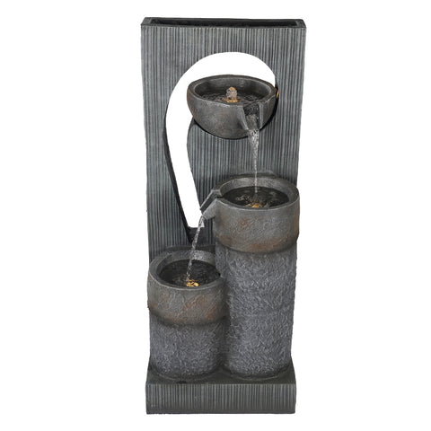 Modern multi-tiered water fountain