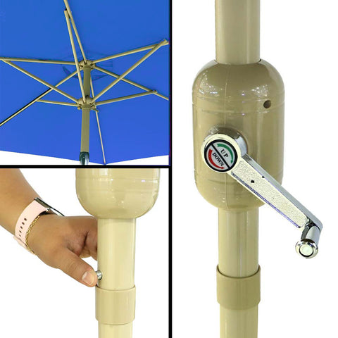 Parasol Tilting Outdoor Umbrella Blue