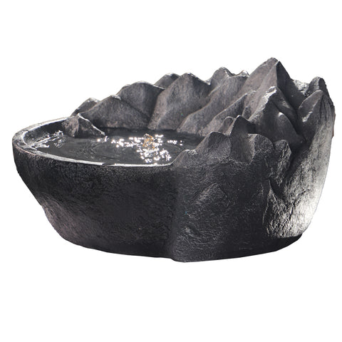 Cascading stone fountain