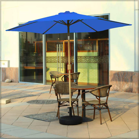 Parasol Tilting Outdoor Umbrella Blue