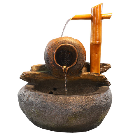 LED bamboo water fountain