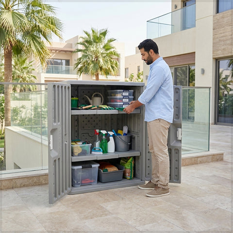 خزانة تخزين داخلية/خارجية متينة (بدون ملحقات)