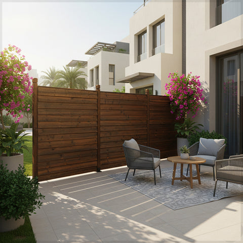 سياج حديقة خشبي