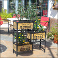 planter stand, wooden planters, hanging planters