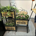 planter stand, wooden planters, hanging planters