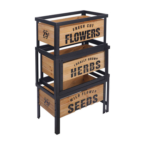 planter stand, wooden planters, hanging planters