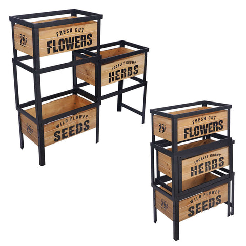 planter stand, wooden planters, hanging planters
