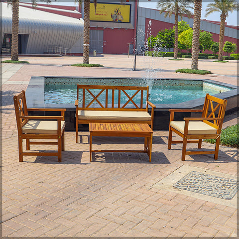 wooden sofa set outdoor