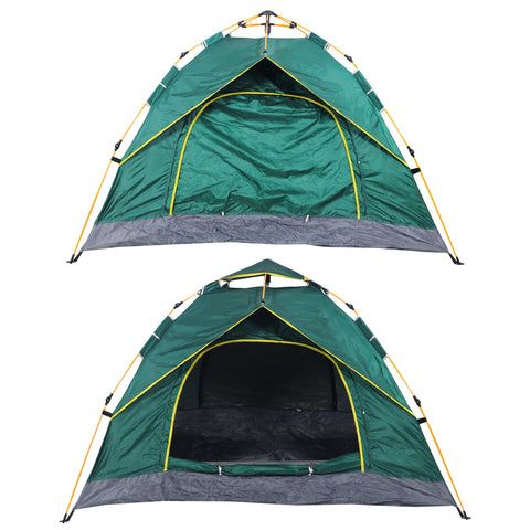 Green camping tent