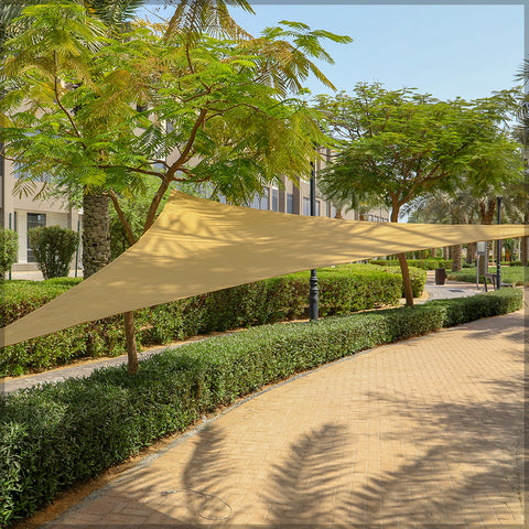 Experience cool and comfortable shade with the Triangle Sun Shade. 