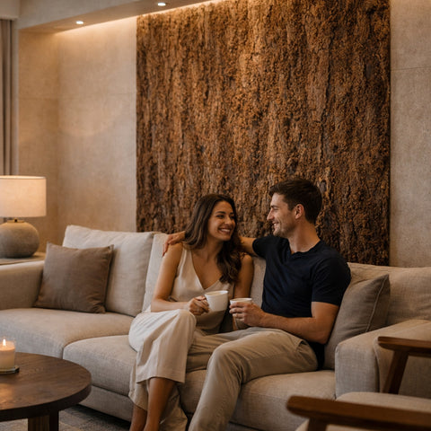 ورق حائط زخرفي من الطحلب البني