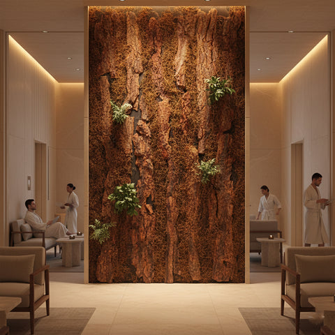 ورق حائط زخرفي من الطحلب البني