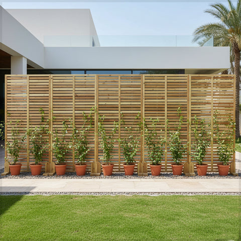 سياج الحديقة لتسلق الأواني والنباتات