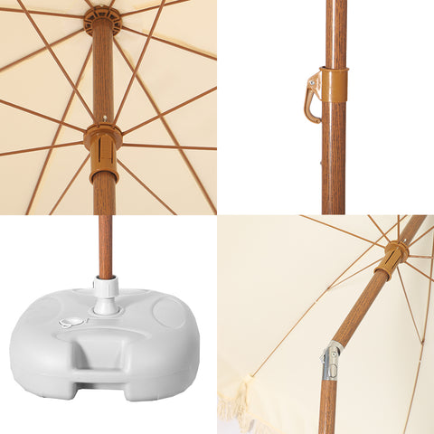 Bohemian Vintage Umbrella with Tassels without Base(umbrella only)