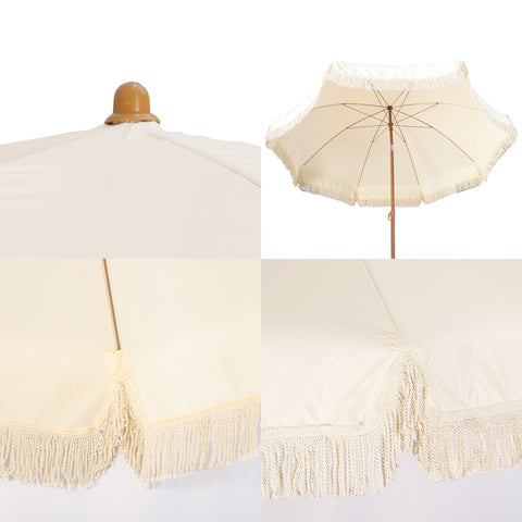 Bohemian Vintage Umbrella with Tassels without Base(umbrella only)