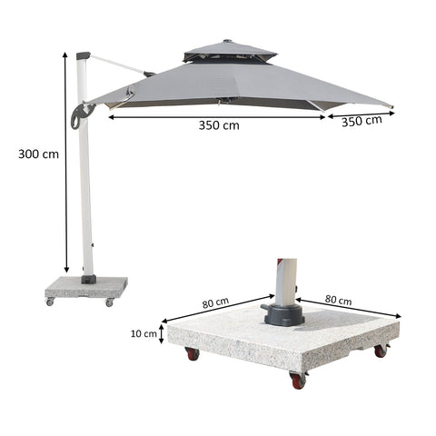 Poolside umbrella