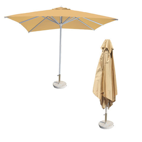 3m x 3m Square Umbrella with Round Marble Base